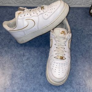 Custom gold Air Force 1 Nikes